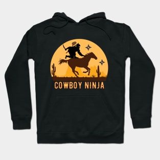 Cowboy Ninja riding horse Funny Ninja Hoodie